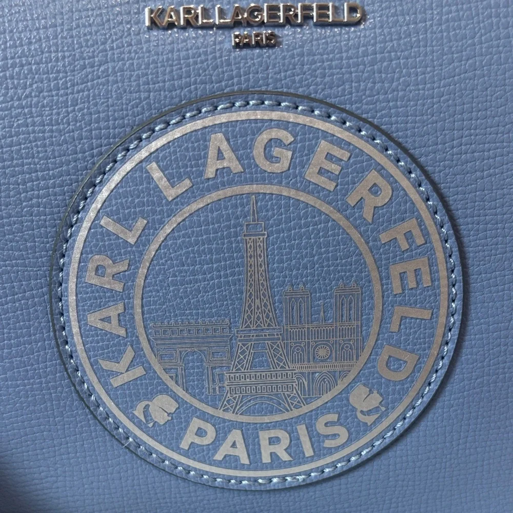 NWT Karl Lagerfeld Paris Maybelle Camera Crossbody bag - Blue Fog - Picture 3 of 16